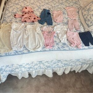 Baby Girl Newborn Gown, Onsie, Outfits Bundle